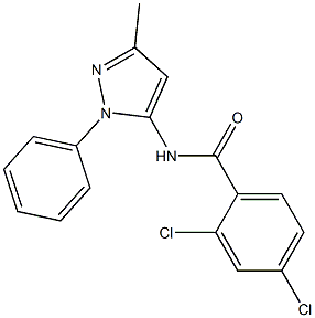 2,4-dichloro-N-(3-methyl-1-phenyl-1H-pyrazol-5-yl)benzamide Struktur