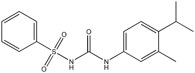 {[(4-isopropyl-3-methylanilino)carbonyl]amino}(dioxo)phenyl-lambda~6~-sulfane Struktur