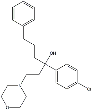 3-(4-chlorophenyl)-1-morpholino-6-phenylhexan-3-ol Struktur