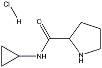 N-cyclopropylpyrrolidine-2-carboxamide hydrochloride Struktur