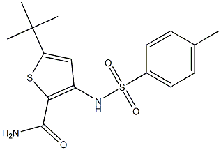 5-(tert-butyl)-3-{[(4-methylphenyl)sulfonyl]amino}thiophene-2-carboxamide Struktur