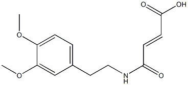 (E)-4-[(3,4-dimethoxyphenethyl)amino]-4-oxo-2-butenoic acid Struktur