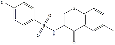 4-chloro-N-(6-methyl-4-oxo-3,4-dihydro-2H-thiochromen-3-yl)benzenesulfonamide Struktur