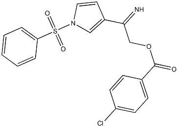 3-{[(4-chlorobenzoyl)oxy]ethanimidoyl}-1-(phenylsulfonyl)-1H-pyrrole Struktur