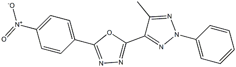 2-(5-methyl-2-phenyl-2H-1,2,3-triazol-4-yl)-5-(4-nitrophenyl)-1,3,4-oxadiazole Struktur