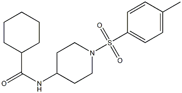 N-{1-[(4-methylphenyl)sulfonyl]piperidin-4-yl}cyclohexanecarboxamide Struktur