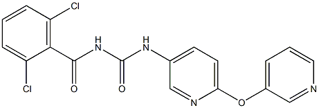 N-(2,6-dichlorobenzoyl)-N'-[6-(3-pyridyloxy)-3-pyridyl]urea Struktur