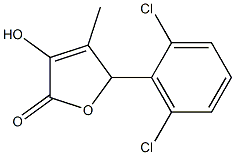 5-(2,6-dichlorophenyl)-3-hydroxy-4-methyl-2,5-dihydrofuran-2-one Struktur