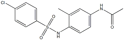 N1-(4-{[(4-chlorophenyl)sulfonyl]amino}-3-methylphenyl)acetamide Struktur