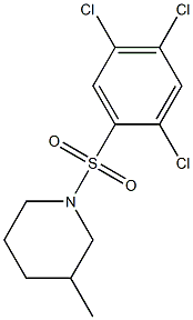 3-methyl-1-[(2,4,5-trichlorophenyl)sulfonyl]piperidine Struktur