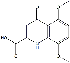 5,8-dimethoxy-4-oxo-1,4-dihydroquinoline-2-carboxylic acid Struktur