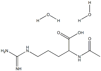 2-(acetylamino)-5-{[amino(imino)methyl]amino}pentanoic acid dihydrate Struktur