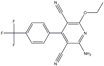 2-amino-6-ethoxy-4-[4-(trifluoromethyl)phenyl]pyridine-3,5-dicarbonitrile Struktur