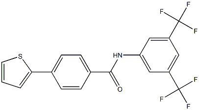 N-[3,5-bis(trifluoromethyl)phenyl]-4-(2-thienyl)benzenecarboxamide Struktur