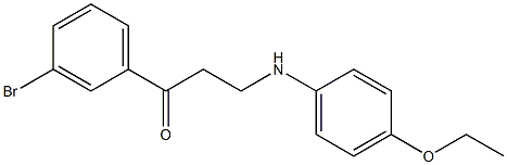 1-(3-bromophenyl)-3-(4-ethoxyanilino)-1-propanone Struktur