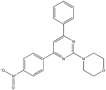 4-[4-(4-nitrophenyl)-6-phenyl-2-pyrimidinyl]morpholine Struktur