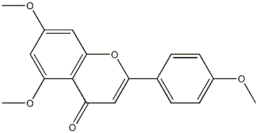 5,7-dimethoxy-2-(4-methoxyphenyl)-4H-chromen-4-one Struktur