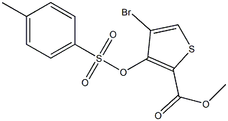 methyl 4-bromo-3-{[(4-methylphenyl)sulfonyl]oxy}thiophene-2-carboxylate Struktur