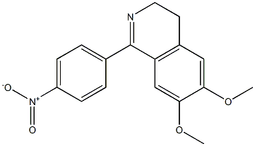 6,7-dimethoxy-1-(4-nitrophenyl)-3,4-dihydroisoquinoline Struktur