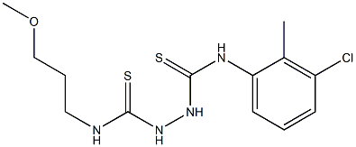 N1-(3-chloro-2-methylphenyl)-N2-(3-methoxypropyl)hydrazine-1,2-dicarbothioamide Struktur