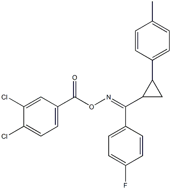 1,2-dichloro-4-{[({(4-fluorophenyl)[2-(4-methylphenyl)cyclopropyl]methylene}amino)oxy]carbonyl}benzene Struktur