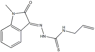 N-allyl-2-(1-methyl-2-oxo-1,2-dihydro-3H-indol-3-yliden)-1-hydrazinecarbothioamide Struktur