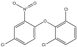 1,3-dichloro-2-(4-chloro-2-nitrophenoxy)benzene Struktur