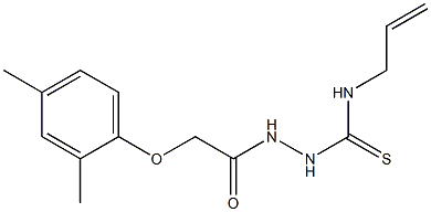 N-allyl-2-[2-(2,4-dimethylphenoxy)acetyl]-1-hydrazinecarbothioamide Struktur