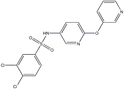 N1-[6-(3-pyridyloxy)-3-pyridyl]-3,4-dichlorobenzene-1-sulfonamide Struktur