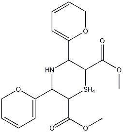 dimethyl 1,1-dioxo-3,5-diphenyl-1lambda~6~,4-thiazinane-2,6-dicarboxylate Struktur