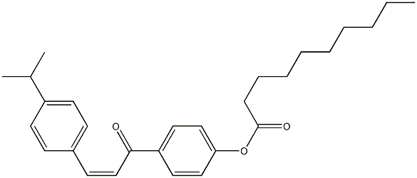 4-[(Z)-3-(4-isopropylphenyl)-2-propenoyl]phenyl decanoate Struktur