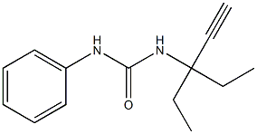 N-(1,1-diethylprop-2-ynyl)-N'-phenylurea Struktur