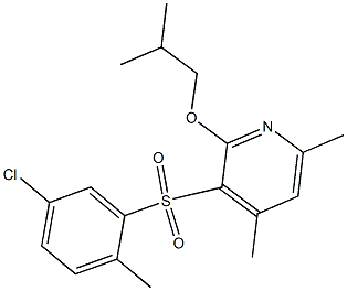 3-[(5-chloro-2-methylphenyl)sulfonyl]-2-isobutoxy-4,6-dimethylpyridine Struktur