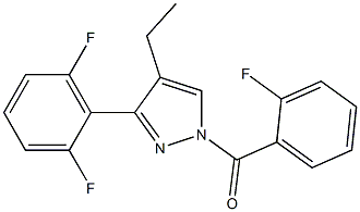 [3-(2,6-difluorophenyl)-4-ethyl-1H-pyrazol-1-yl](2-fluorophenyl)methanone Struktur