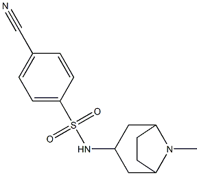 N1-(8-methyl-8-azabicyclo[3.2.1]oct-3-yl)-4-cyanobenzene-1-sulfonamide Struktur