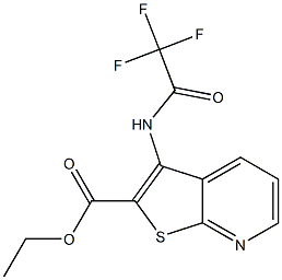 ethyl 3-[(2,2,2-trifluoroacetyl)amino]thieno[2,3-b]pyridine-2-carboxylate Struktur