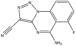 5-amino-6-fluoro[1,2,3]triazolo[1,5-a]quinazoline-3-carbonitrile Struktur