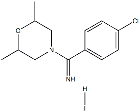 (4-chlorophenyl)(2,6-dimethylmorpholino)methanimine hydroiodide Struktur