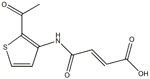 4-[(2-acetyl-3-thienyl)amino]-4-oxobut-2-enoic acid Struktur