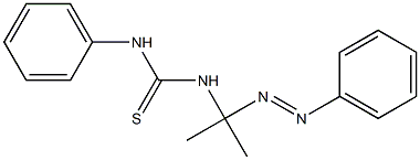 N-[1-methyl-1-(2-phenyldiaz-1-enyl)ethyl]-N'-phenylthiourea Struktur