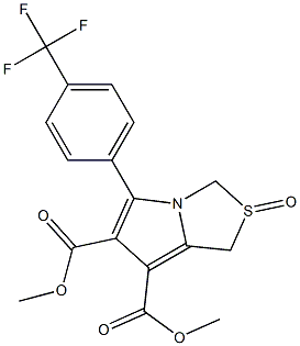 dimethyl 2-oxo-5-[4-(trifluoromethyl)phenyl]-2,3-dihydro-1H-2lambda~4~-pyrrolo[1,2-c][1,3]thiazole-6,7-dicarboxylate Struktur