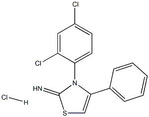 3-(2,4-dichlorophenyl)-4-phenyl-2,3-dihydro-1,3-thiazol-2-imine hydrochloride Struktur