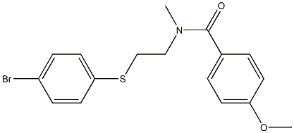 N-{2-[(4-bromophenyl)sulfanyl]ethyl}-4-methoxy-N-methylbenzenecarboxamide Struktur