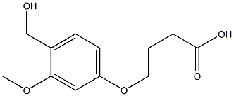 4-[4-(hydroxymethyl)-3-methoxyphenoxy]butanoic acid Struktur