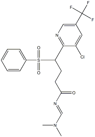 4-[3-chloro-5-(trifluoromethyl)-2-pyridinyl]-N-[(dimethylamino)methylene]-4-(phenylsulfonyl)butanamide Struktur