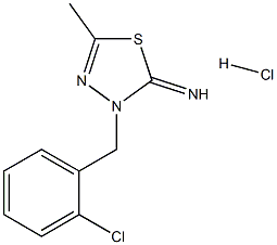 3-(2-chlorobenzyl)-5-methyl-2,3-dihydro-1,3,4-thiadiazol-2-imine hydrochloride Struktur