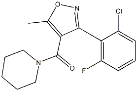 [3-(2-chloro-6-fluorophenyl)-5-methyl-4-isoxazolyl](piperidino)methanone Struktur