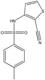 N-(2-cyano-3-thienyl)-4-methylbenzenesulfonamide Struktur