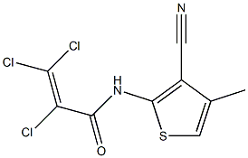 N1-(3-cyano-4-methyl-2-thienyl)-2,3,3-trichloroacrylamide Struktur