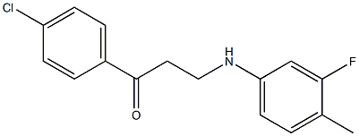 1-(4-chlorophenyl)-3-(3-fluoro-4-methylanilino)-1-propanone Struktur